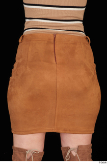 Leticia brown short skirt casual dressed hips thigh 0005.jpg